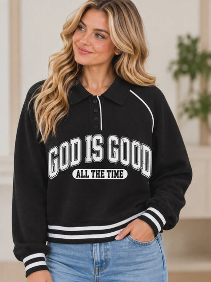 God Is Good Polo Sweater